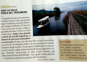 Porte Aperte al Trasimeno - Oasi la valle - articolo Bell'Italia